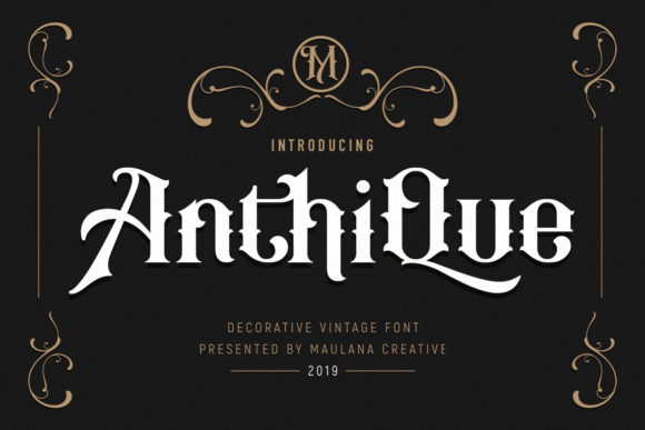 Anthique: A Victorian Display Font for Modern Editors