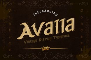 Avalla Typeface for Retro Branding Projects