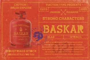 Baskar: A Vintage Industrial Slab Serif Typeface