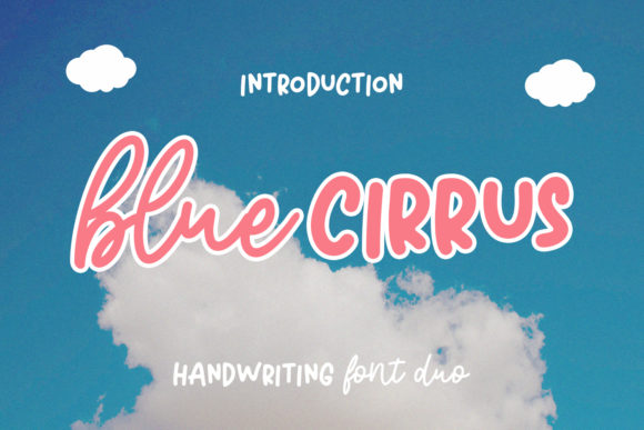 Blue Cirrus Font for Playful Editorial Design