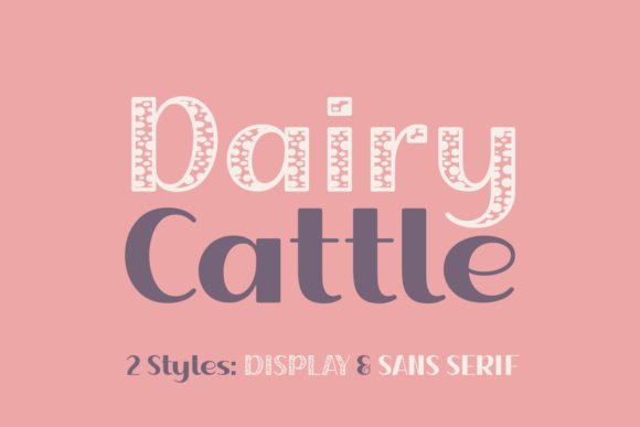 Dairy Cattle Font for Handmade Branding