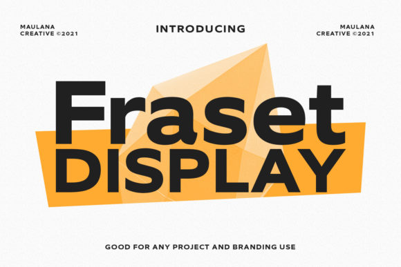 Fraset Display Font for Modern Branding