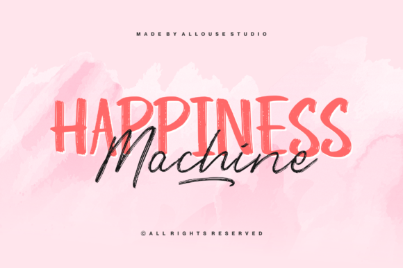 Happiness Machine Duo Font for Editorial Design