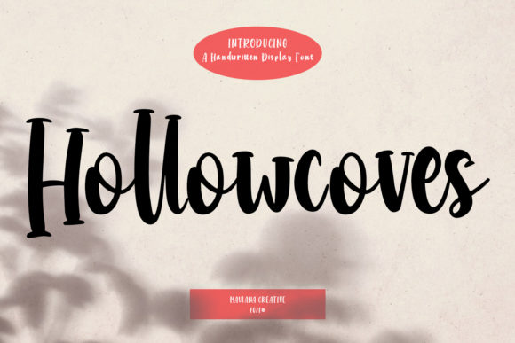 Hollowcoves Handwritten Display Font for Branding