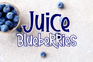 Juice Blueberries Typeface for Creative Branding