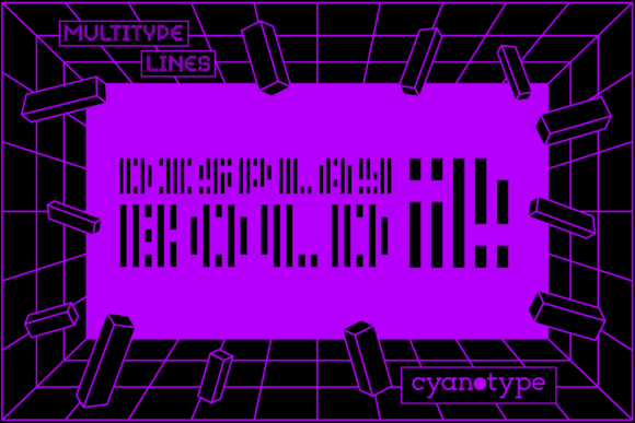 MultiType Lines Display Bold 2 Font for Digital Campaigns