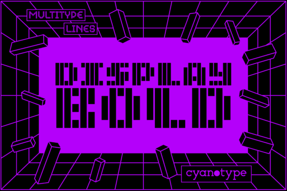 MultiType Lines Display Bold Typeface
