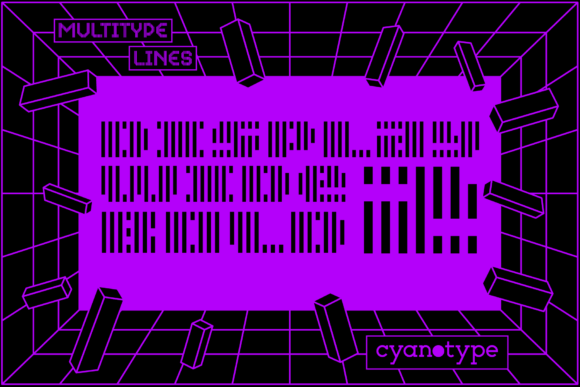 MultiType Lines Display Wide Bold 2 Typeface