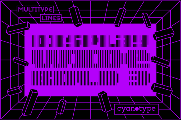 MultiType Lines Display Wide Bold 3 Typeface