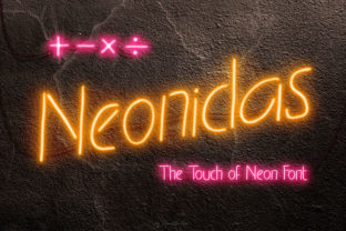 Neonidas: A Bold Neon Display Font for Crafters