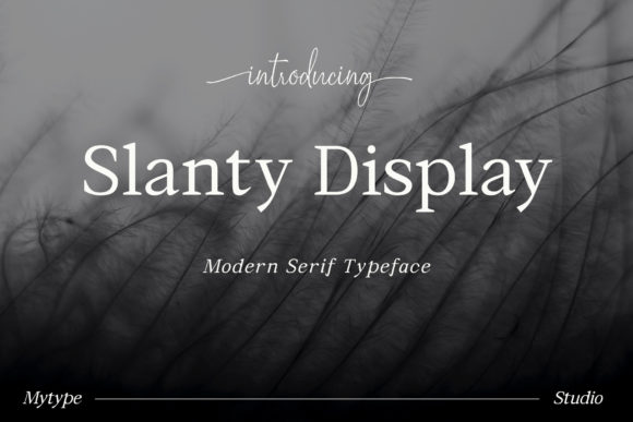 Slanty Display: A Modern Serif Font for Elegant Branding