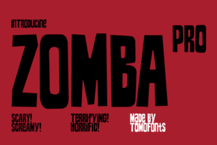 Zomba Pro: A Retro-Horror Display Typeface